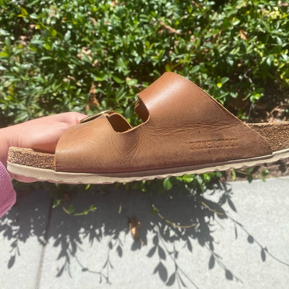 Birkenstock Arizona big buckle sandals in cognac size 38 - Picture 2 of 5